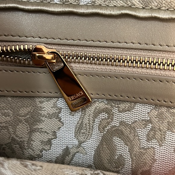 Versace XL Jacquard Embroidered Canvas Tote Bag - Picture 9 of 13